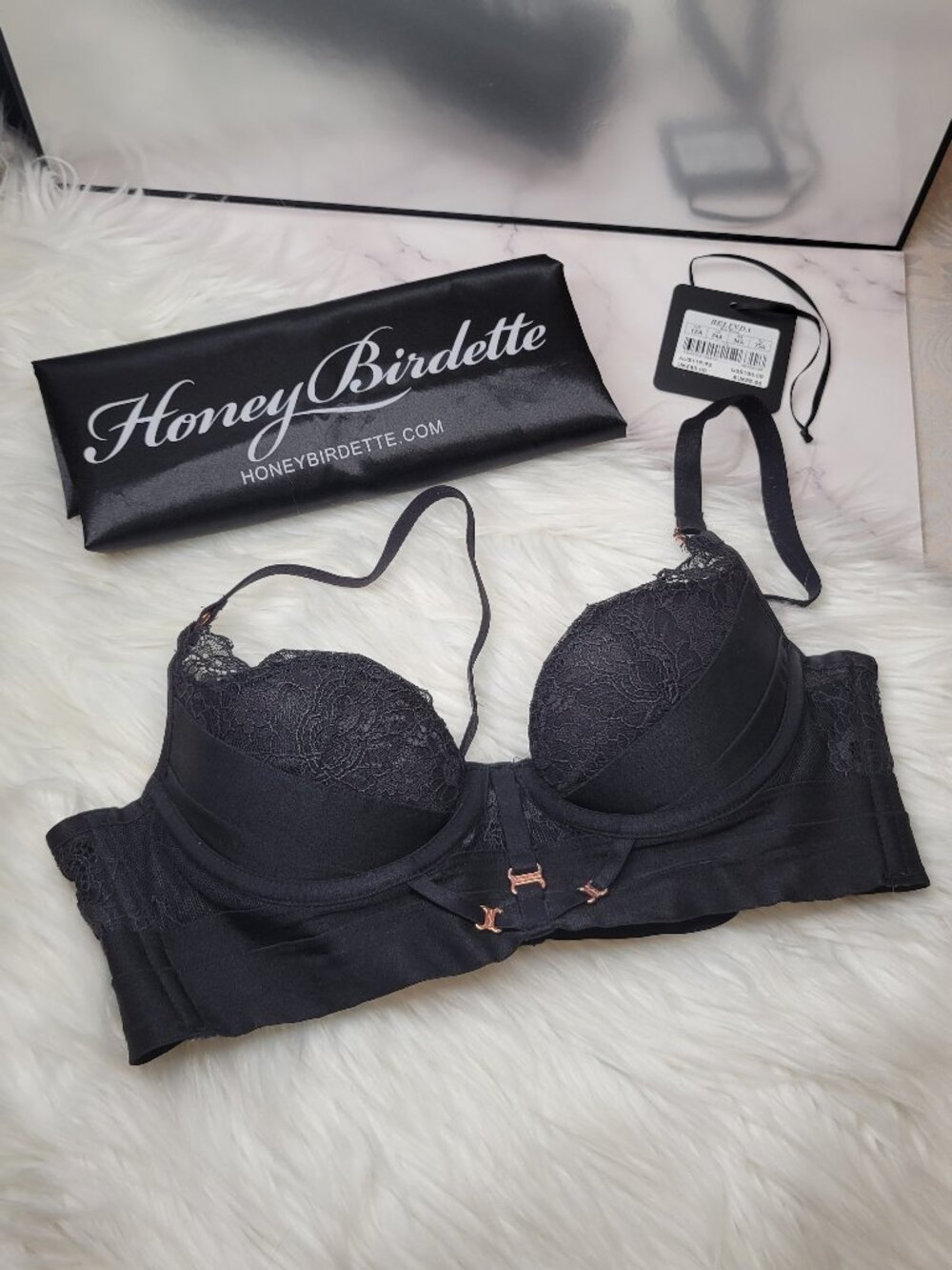 Honey Birdette Belinda 34A Bra 🖤 Black